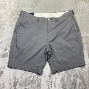 Polo Ralph Lauren Gray Flat Front‎ Chino Shorts Men's Size 38 Classic Fit Golf